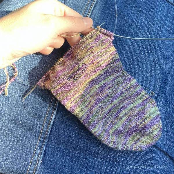 Purple cotton sock