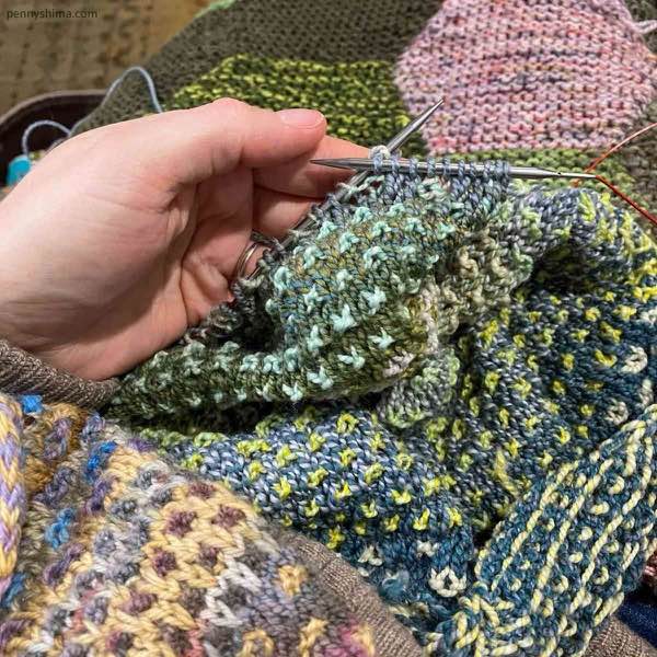 Shift being knit